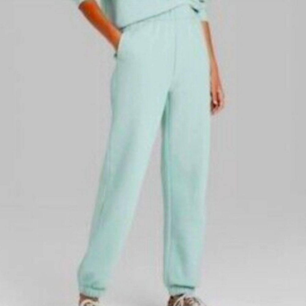 Womans Wild Fable high rise sweat pants Lt Mint Green Size 3XL